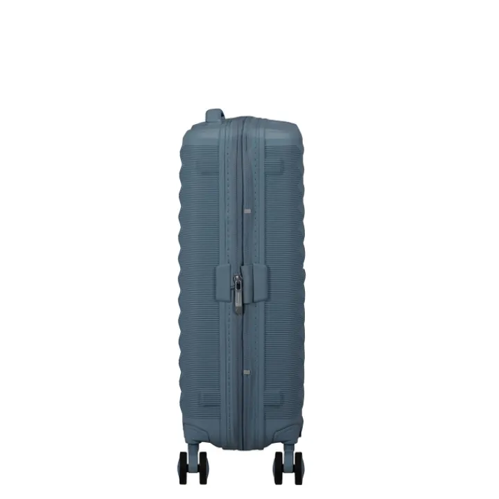 Ryanair Trolleys|Handbagage Trolleys>American Tourister FastForward Spinner 55/20 TSA Exp steel blue