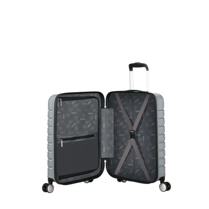 Transavia Trolleys|Ryanair Trolleys>American Tourister Flashline Spin. 55/20 Frontloader Cabin Trolley sky silver