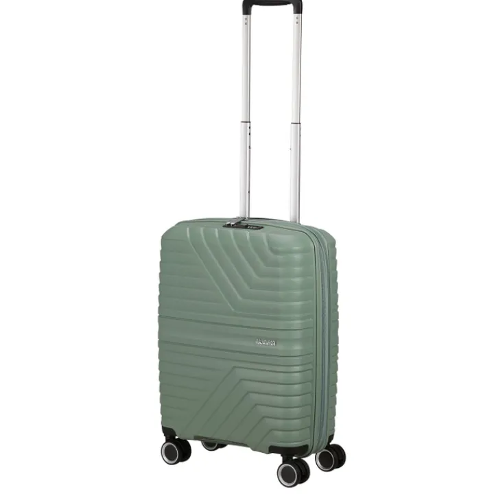 Handbagage Trolleys|Reiskoffers>American Tourister Flytwist Spinner 55/20 TSA Expandable botanic green
