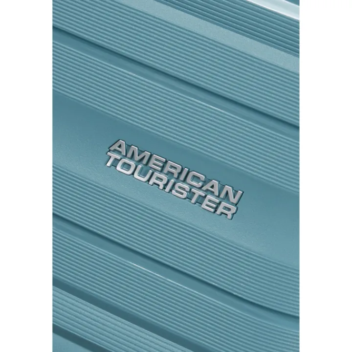 Reistrolleys|Reiskoffers>American Tourister Flytwist Spinner 78 cm Exp. storm blue