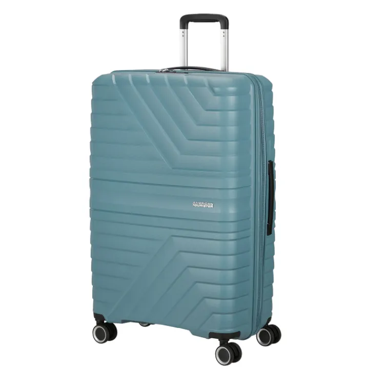 Reistrolleys|Reiskoffers>American Tourister Flytwist Spinner 78 cm Exp. storm blue