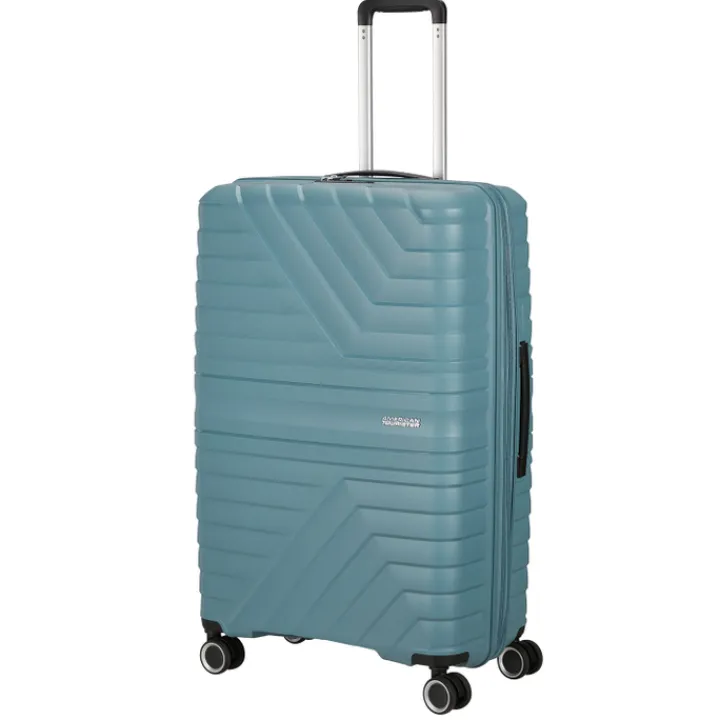 Reistrolleys|Reiskoffers>American Tourister Flytwist Spinner 78 cm Exp. storm blue