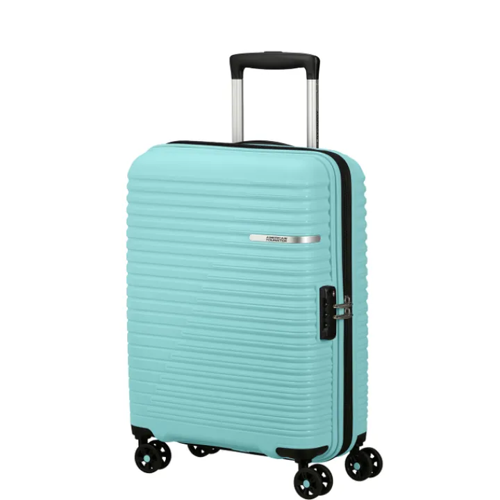 Transavia Trolleys|Ryanair Trolleys>American Tourister Liftoff Spinner 55 summer blue