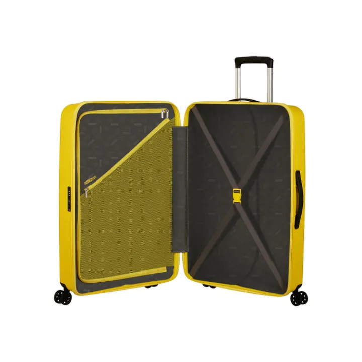Reistrolleys|Reiskoffers>American Tourister Rejoy Spinner 77/28 TSA electric yellow