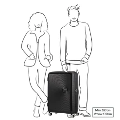 Reistrolleys|Reiskoffers>American Tourister Soundbox Spinner 77 Expandable golden yellow
