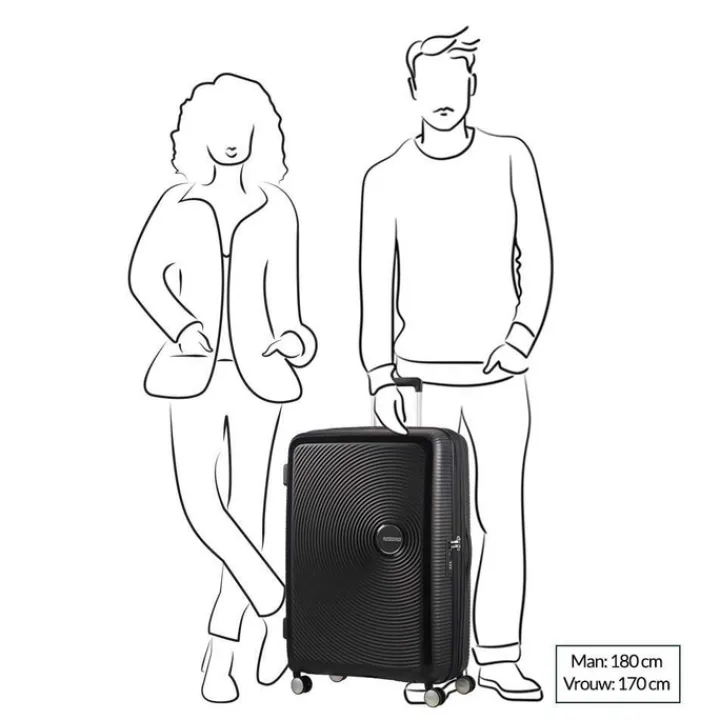 Reistrolleys|Reiskoffers>American Tourister Soundbox Spinner 77 Expandable golden yellow