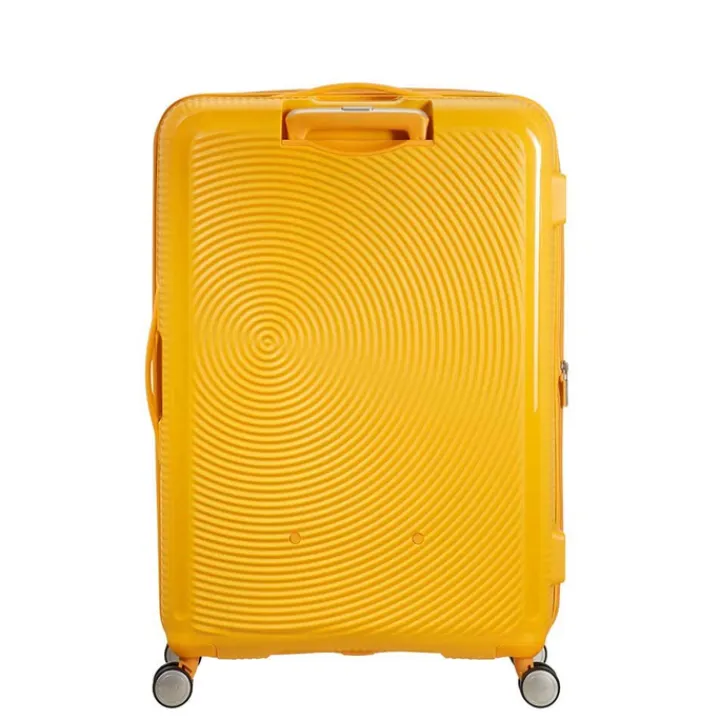 Reistrolleys|Reiskoffers>American Tourister Soundbox Spinner 77 Expandable golden yellow