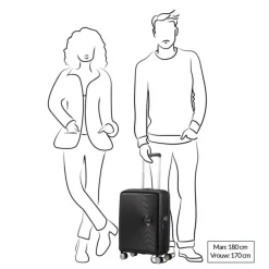 Transavia Trolleys|Ryanair Trolleys>American Tourister Soundbox Spinner 55 Expandable bass black