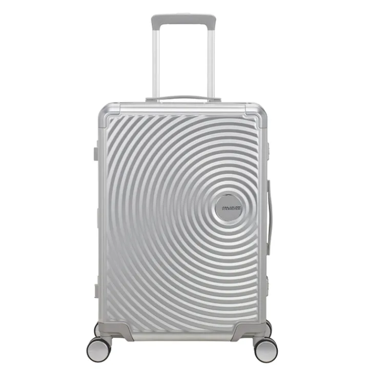 Reistrolleys|Reiskoffers>American Tourister Soundbox Alu Spinner 68/25 TSA silver