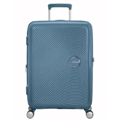 Reistrolleys|Reiskoffers>American Tourister Soundbox Spinner 77 Expandable stone blue