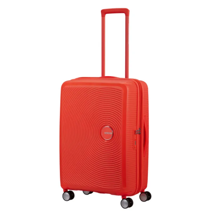 Reistrolleys|Reiskoffers>American Tourister Soundbox Spinner 67/24 TSA Expandable neon orange