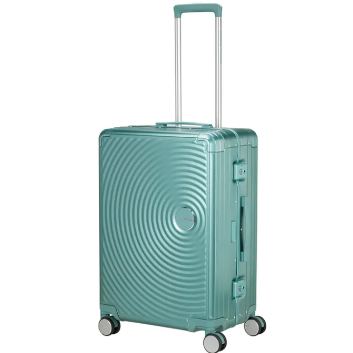 Reistrolleys|Reiskoffers>American Tourister Soundbox Aluminium Spinner 68 cm Expandable dusty turquoise