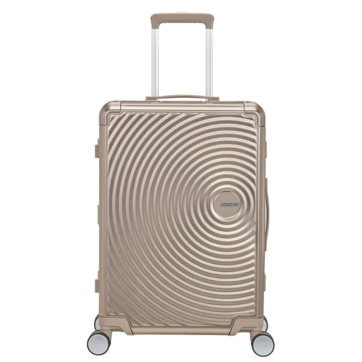 Reistrolleys|Reiskoffers>American Tourister Soundbox Alu Spinner 68/25 TSA bronze