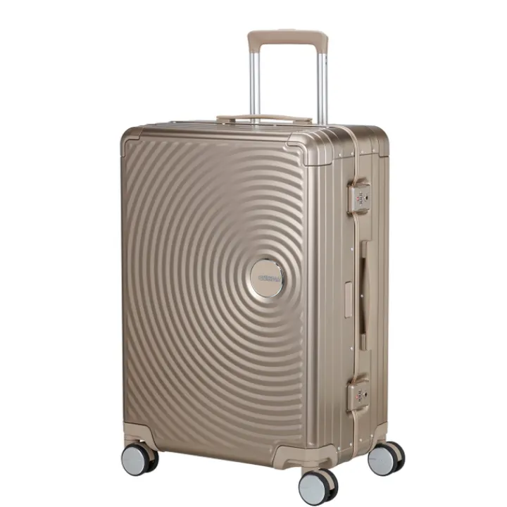 Reistrolleys|Reiskoffers>American Tourister Soundbox Alu Spinner 68/25 TSA bronze