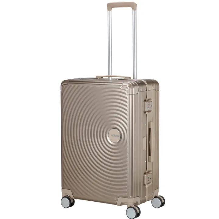 Reistrolleys|Reiskoffers>American Tourister Soundbox Alu Spinner 68/25 TSA bronze