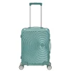 Transavia Trolleys|Handbagage Trolleys>American Tourister Soundbox Aluminium Spinner 55 Expandable dusty turquoise