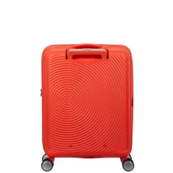 Transavia Trolleys|Ryanair Trolleys>American Tourister Soundbox Spinner 55/20 TSA Expandable neon orange