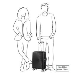 Transavia Trolleys|Ryanair Trolleys>American Tourister Soundbox Spinner 55 Expandable golden yellow