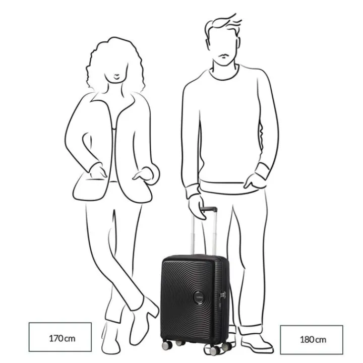 Transavia Trolleys|Ryanair Trolleys>American Tourister Soundbox Spinner 55/20 TSA Expandable pastel yellow