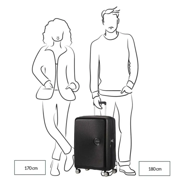 Reistrolleys|Reiskoffers>American Tourister Soundbox Spinner 67/24 TSA Expandable pastel blue