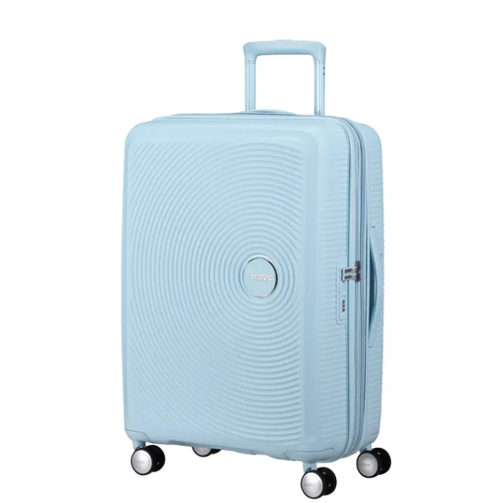 Reistrolleys|Reiskoffers>American Tourister Soundbox Spinner 67/24 TSA Expandable pastel blue
