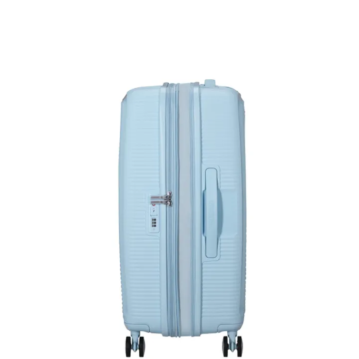 Reistrolleys|Reiskoffers>American Tourister Soundbox Spinner 67/24 TSA Expandable pastel blue
