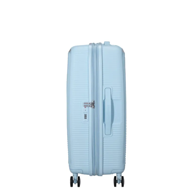 Reistrolleys|Reiskoffers>American Tourister Soundbox Spinner 67/24 TSA Expandable pastel blue