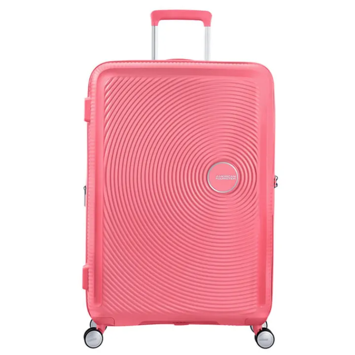 Reiskoffers|Harde Koffers>American Tourister Soundbox Spinner 77 Expandable sun kissed coral