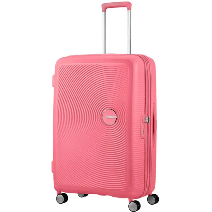 Reiskoffers|Harde Koffers>American Tourister Soundbox Spinner 77 Expandable sun kissed coral