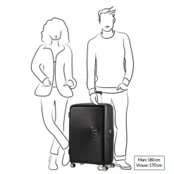 Reistrolleys|Reiskoffers>American Tourister Soundbox Spinner 77 Expandable bass black