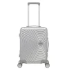 Transavia Trolleys|Handbagage Trolleys>American Tourister Soundbox Alu Spinner 55/20 TSA silver