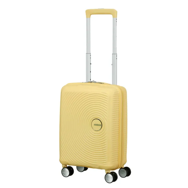 Kindertrolleys|Reiskoffers>American Tourister Soundbox Mini Spinner 47/16 pastel yellow