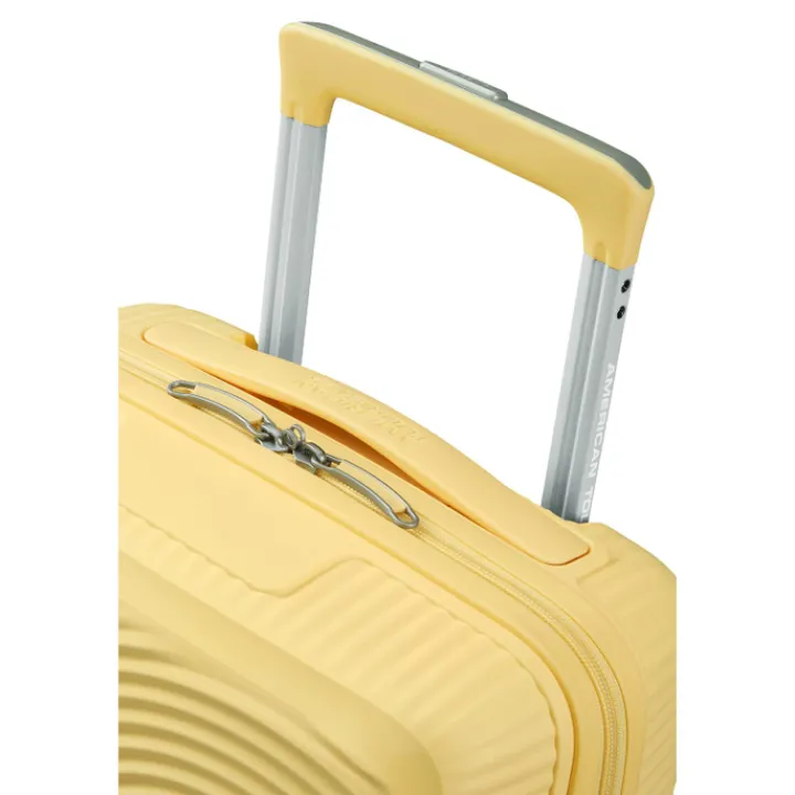 Kindertrolleys|Reiskoffers>American Tourister Soundbox Mini Spinner 47/16 pastel yellow