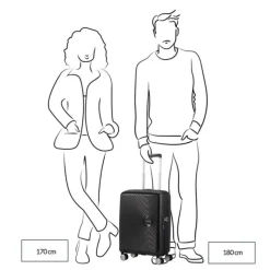 Transavia Trolleys|Ryanair Trolleys>American Tourister Soundbox Spinner 55/20 TSA Expandable pastel green