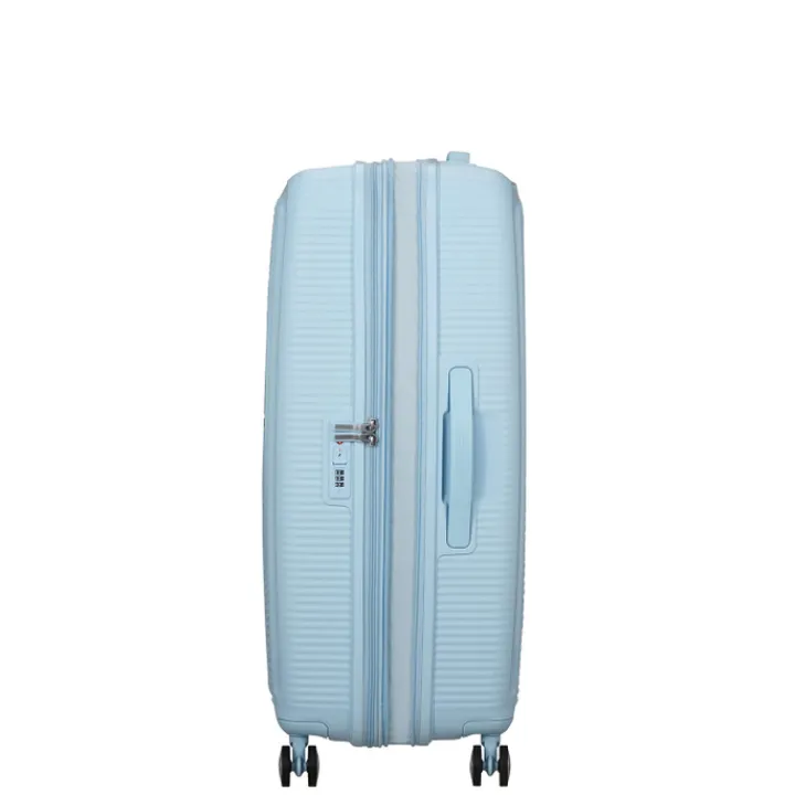 Reistrolleys|Reiskoffers>American Tourister Soundbox Spinner 77/28 TSA Expandable pastel blue