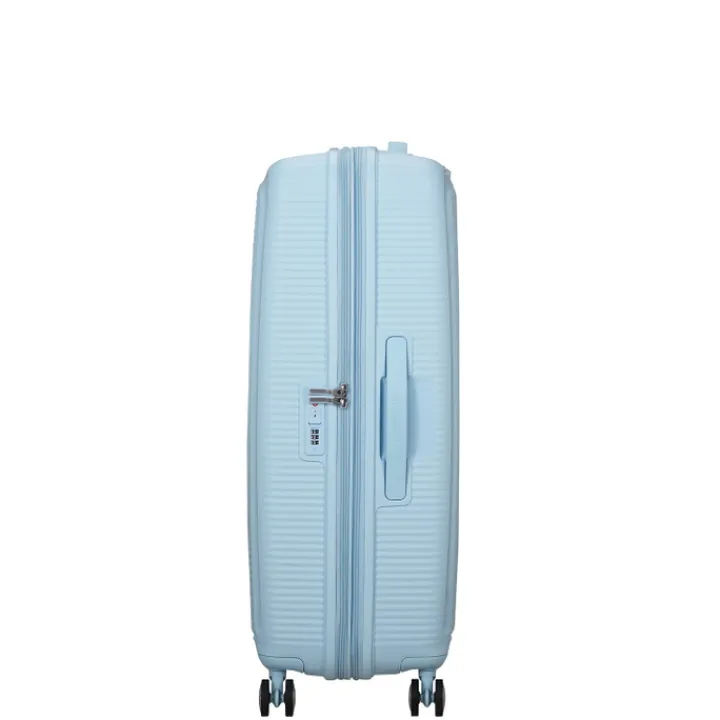 Reistrolleys|Reiskoffers>American Tourister Soundbox Spinner 77/28 TSA Expandable pastel blue