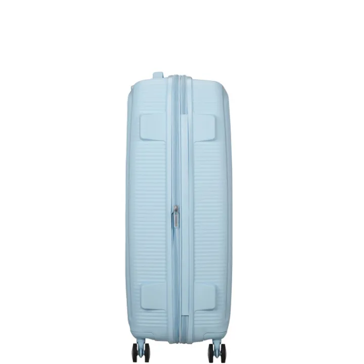 Reistrolleys|Reiskoffers>American Tourister Soundbox Spinner 77/28 TSA Expandable pastel blue