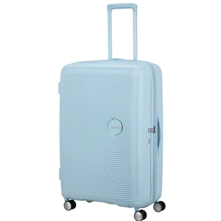 Reistrolleys|Reiskoffers>American Tourister Soundbox Spinner 77/28 TSA Expandable pastel blue