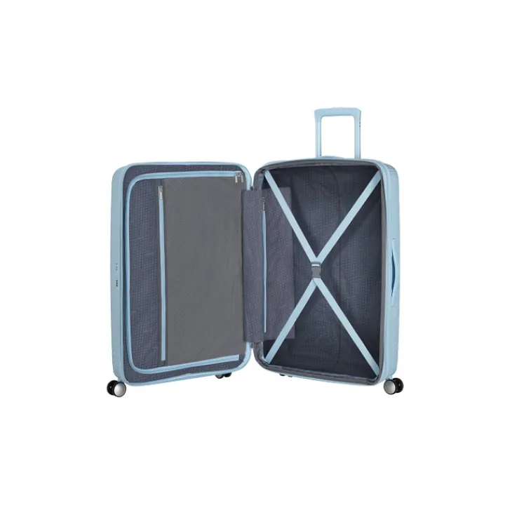 Reistrolleys|Reiskoffers>American Tourister Soundbox Spinner 77/28 TSA Expandable pastel blue
