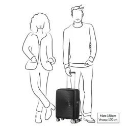 Transavia Trolleys|Ryanair Trolleys>American Tourister Soundbox Spinner 55 Expandable sun kissed coral