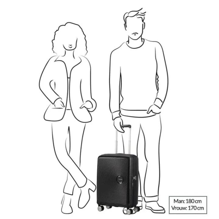 Transavia Trolleys|Ryanair Trolleys>American Tourister Soundbox Spinner 55 Expandable sun kissed coral
