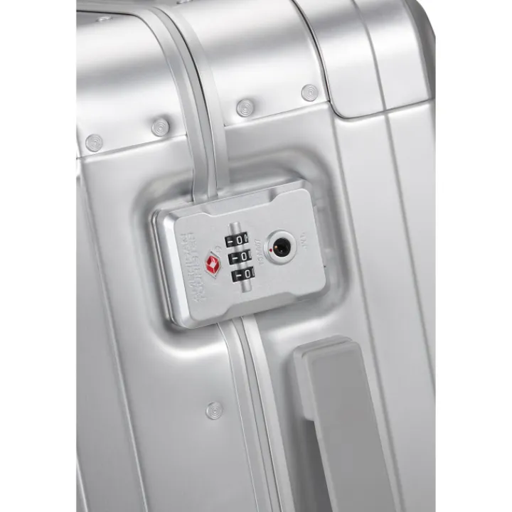 Reistrolleys|Reiskoffers>American Tourister Soundbox Alu Spinner 77/28 TSA silver