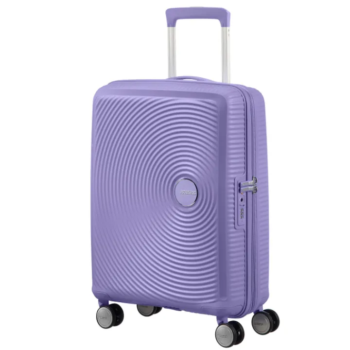 Transavia Trolleys|Ryanair Trolleys>American Tourister Soundbox Spinner 55 Expandable lavender
