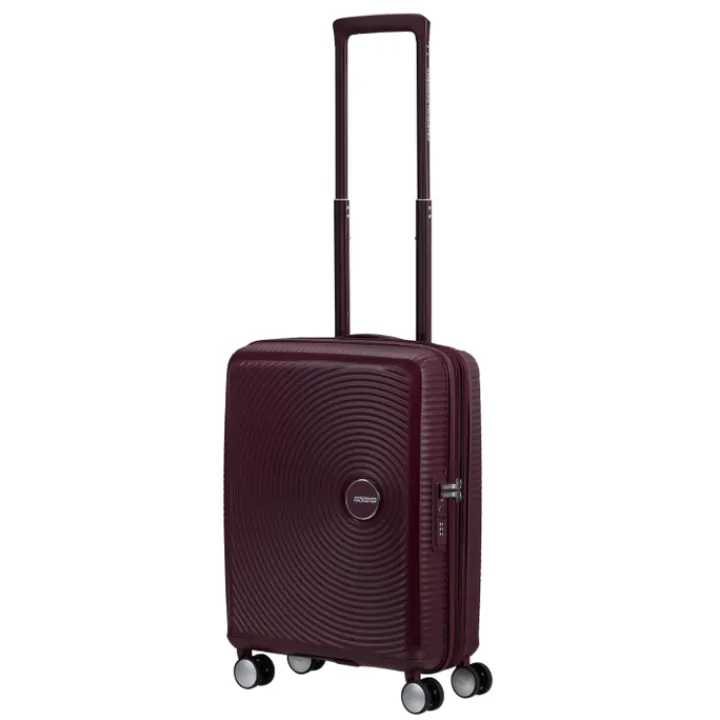 Transavia Trolleys|Ryanair Trolleys>American Tourister Soundbox Spinner 55/20 TSA Expandable wild cherry