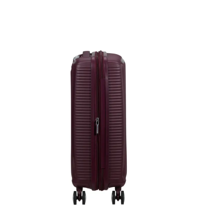 Transavia Trolleys|Ryanair Trolleys>American Tourister Soundbox Spinner 55/20 TSA Expandable wild cherry