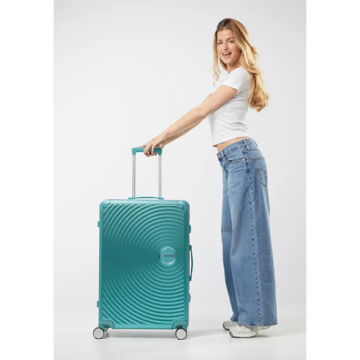 Reistrolleys|Reiskoffers>American Tourister Soundbox Aluminium Spinner 77 cm Expandable dusty turquoise