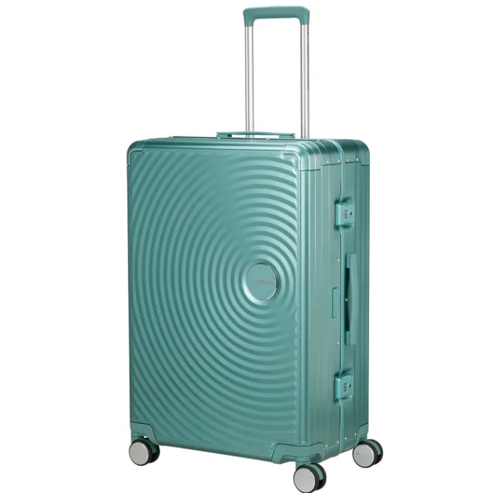 Reistrolleys|Reiskoffers>American Tourister Soundbox Aluminium Spinner 77 cm Expandable dusty turquoise