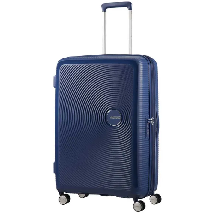 Reistrolleys|Reiskoffers>American Tourister Soundbox Spinner 77 Expandable midnight navy