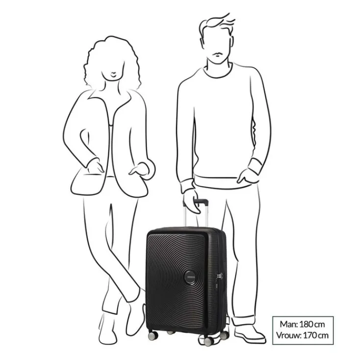 Reistrolleys|Reiskoffers>American Tourister Soundbox Spinner 67 Expandable bass black