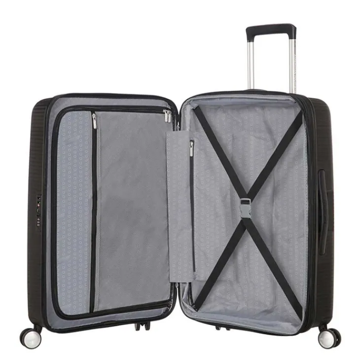 Reistrolleys|Reiskoffers>American Tourister Soundbox Spinner 67 Expandable bass black